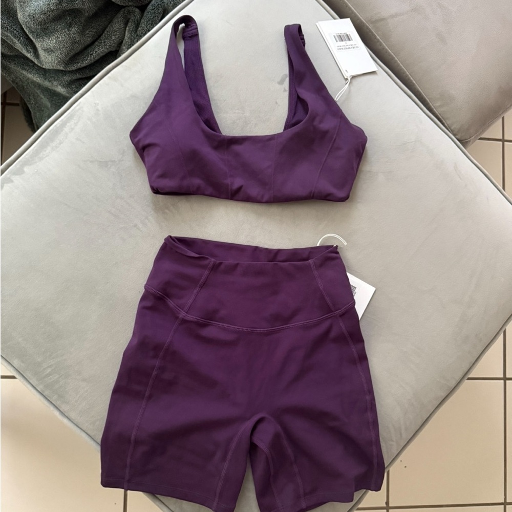 CSB Night shade Sports Bra and Shorts Set